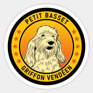 Petit Basset Griffon Vendeen Dog Portrait Sticker